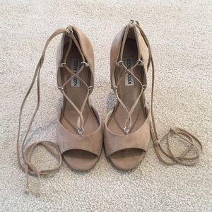 Steve Madden RayShel Suede Lace-Up Heels